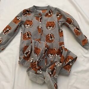 Just One You Tiger Fleece Footed PJs